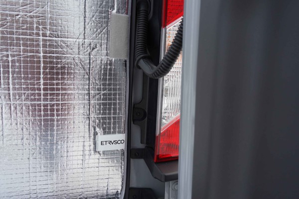 Foldable insulation for rear doors Camper Van